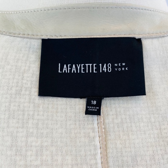 LAYFAYETTE 148 ITALIAN LAMBSKIN COMBO JACKET - Picture 6 of 9